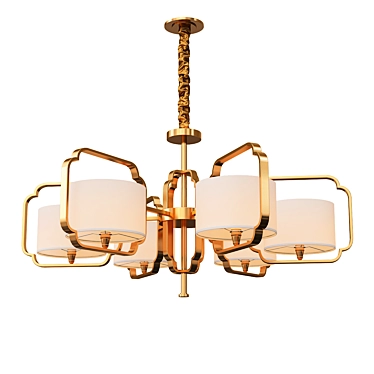 Cityscape Chandelier: Stylish Ambiance Light 3D model image 1 