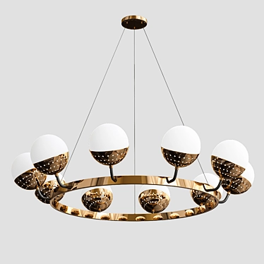 Elegant Chelsom Orb Chandelier 3D model image 1 