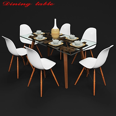 Modern Dining Table 2013 3D model image 1 