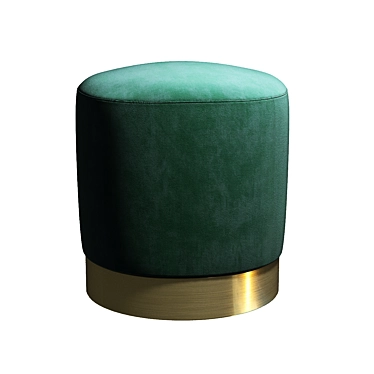 Osman Green Pouf: Stylish, Comfortable, and Made in Russia 3D model image 1 