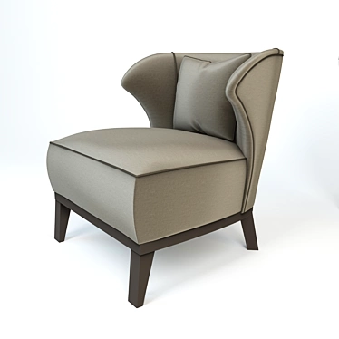 Chic Parisian Accent Chair 3D model image 1 