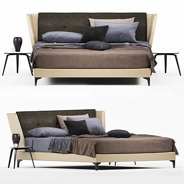 Sleek Sleep: Modern Bed 3D model image 1 