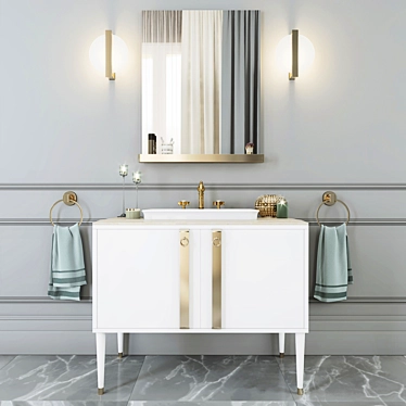 Tribeca 06: Sleek Bathroom Vanity Set 3D model image 1 