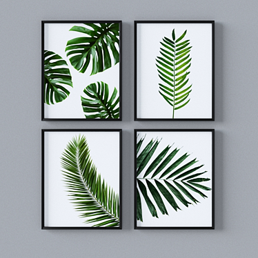 Tropical Leaf Set: Versatile 3D Foliage 3D model image 1 