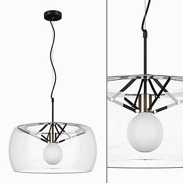 Acquario Lightstar Pendant Light 3D model image 1 