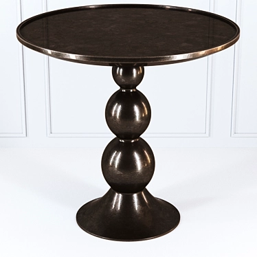 Luxury Burnished Bronze End Table 3D model image 1 
