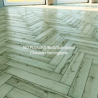 Natural Wood Parquet Flooring 3D model image 1 