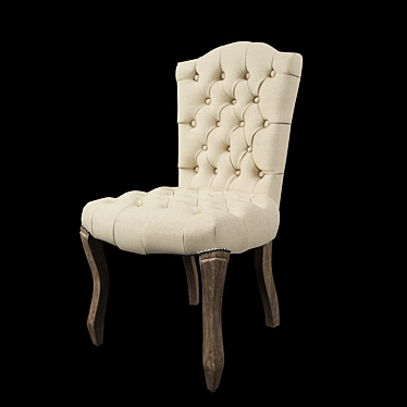Elegant Clemence French Chair 3D model image 1 