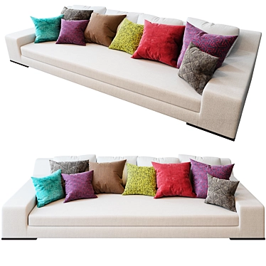 Elegant Caspio Sofa: Ultimate Comfort 3D model image 1 