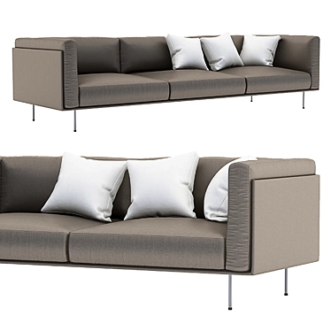 Modern XL Sofa: Stylish and Spacious 3D model image 1 