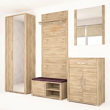 GerBor Hallway Gou: Stylish Storage Solution 3D model image 1 