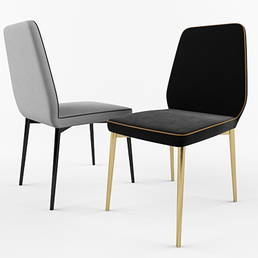 IDDesign Nero Chair: Sleek and Stylish Seating Solution 3D model image 1 