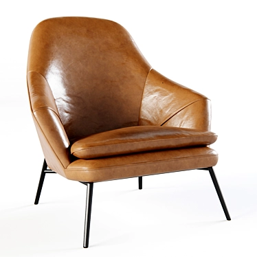 Cozy Comfort: Wendelbo Hug Chair 3D model image 1 