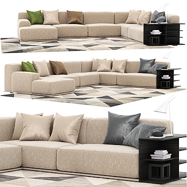 Luxury Delano Sofa by R&S PIANCA 3D model image 1 