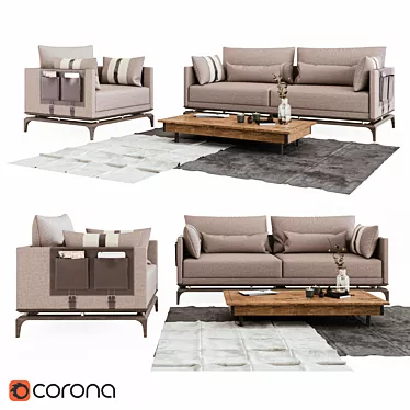 2014 MAX Corona Sofa 3D model image 1 