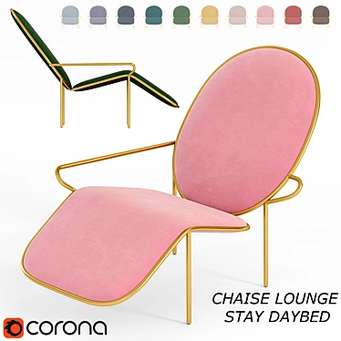 Stay Lounge Chaise: Modern and Versatile Daybed 3D model image 1 