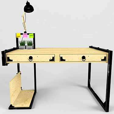 ErgoTech Computer Desk 3D model image 1 