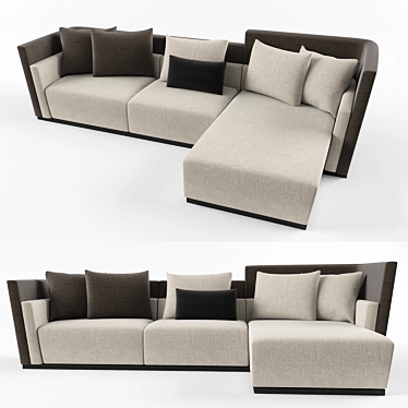 Luxurious Fendi Casa Borromini Sofa 3D model image 1 