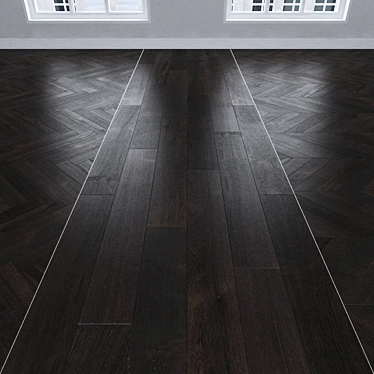 Dark Oak Parquet: Christmas Tree, Linear, Chevron 3D model image 1 