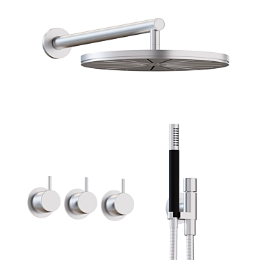 VOLA 02 Thermostatic Shower Mixer 3D model image 1 