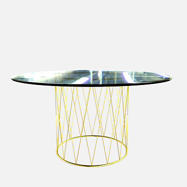 Modern EquiPal Dining Table Set 3D model image 1 