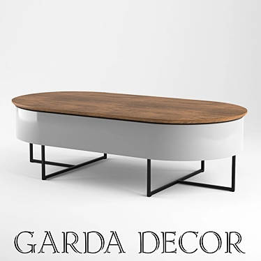 Garda Decor Magazine Table: Modern Wood Table with Lift Top 3D model image 1 