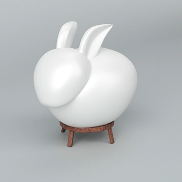 Charming Ceramic Bunny for Kids 3D model image 1 