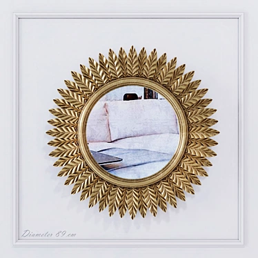 Golden Ombre Mirror: Elegant Accent 3D model image 1 