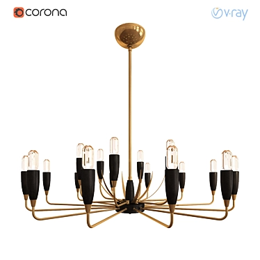 Durable Illumination: Hardy Chandelier 3D model image 1 