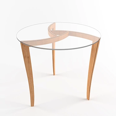Luxury Vanity Table with Mirror 3D model image 1 