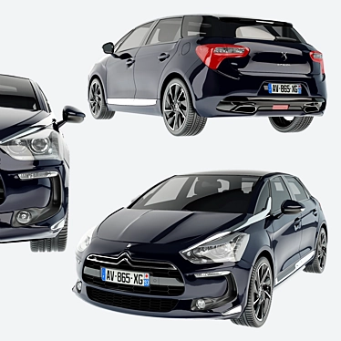 Sleek and Sophisticated: Citroen DS5 3D model image 1 