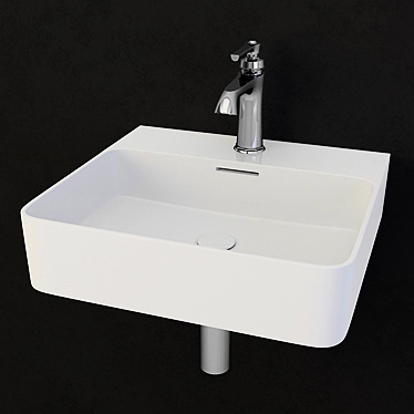 Laufen Val Washbasin - Modern and Sleek 3D model image 1 