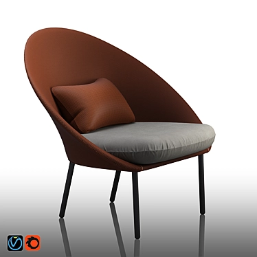 Expormim TWINS: Stylish Outdoor Low Armchair 3D model image 1 