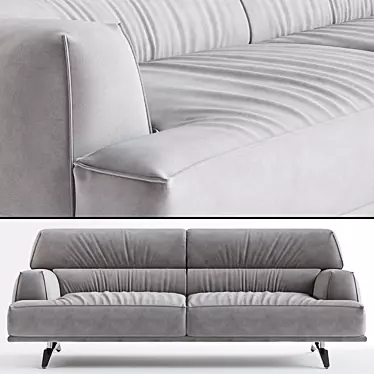 Flamingo Natuzzi: Stylish Sofa, High-Quality 3D model image 1 