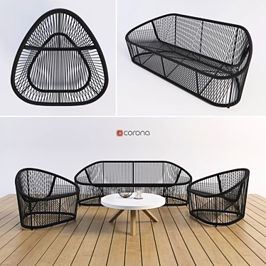Zanotta Club 1009: Stylish Garden Furniture 3D model image 1 