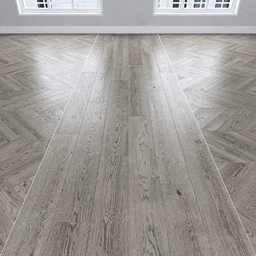 Gray Oak Parquet: Christmas Tree, Linear, Chevron 3D model image 1 