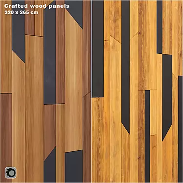 Craft Wood Panels: 2 Module Variants, 4K Seamless Textures 3D model image 1 