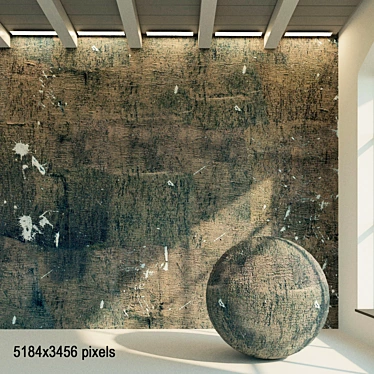 Aged Plaster Texture for Walls 3D model image 1 