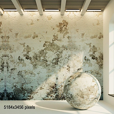 Vintage Plaster Wall Texture 3D model image 1 