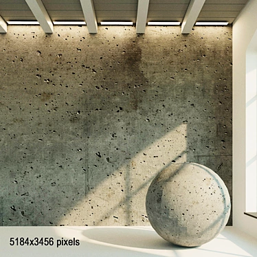 Seamless Concrete Wall Texture 3D model image 1 