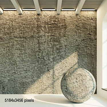 Seamless Old Concrete Wall 3D model image 1 