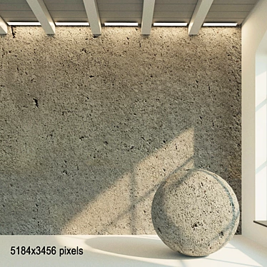 Seamless Concrete Wall Texture 3D model image 1 