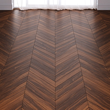 Brown Pear Wood Parquet: 3 Types 3D model image 1 