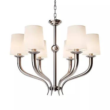 Newport 7506/C - Elegant Nickel Chandelier 3D model image 1 