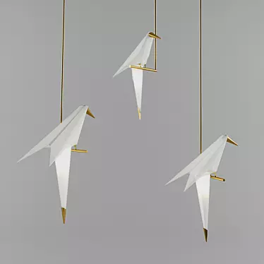 3D Origami Bird Light 3D model image 1 
