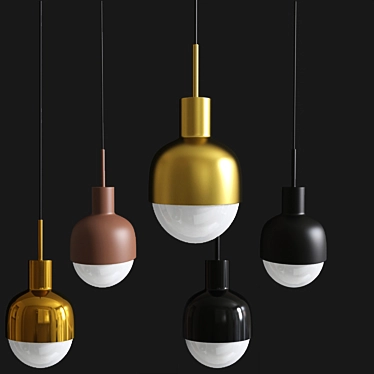 Elegant Acorn Pendant Light 3D model image 1 