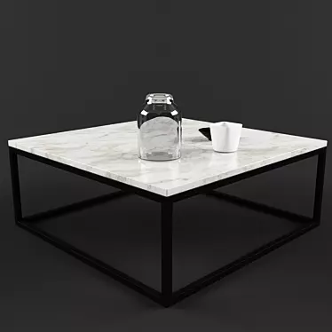 Contemporary Cube Coffee Table 3D model image 1 
