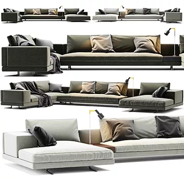 Modern Mondrian Style Sofa 3D model image 1 