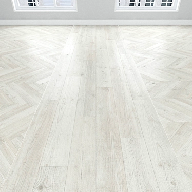 White Pine Parquet: Herringbone, Linear, Chevron 3D model image 1 