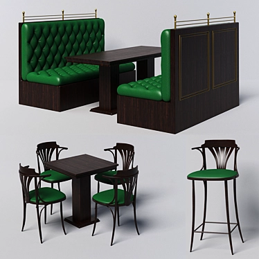 Versatile Furniture Set: Sofa, Chairs, Tables 3D model image 1 